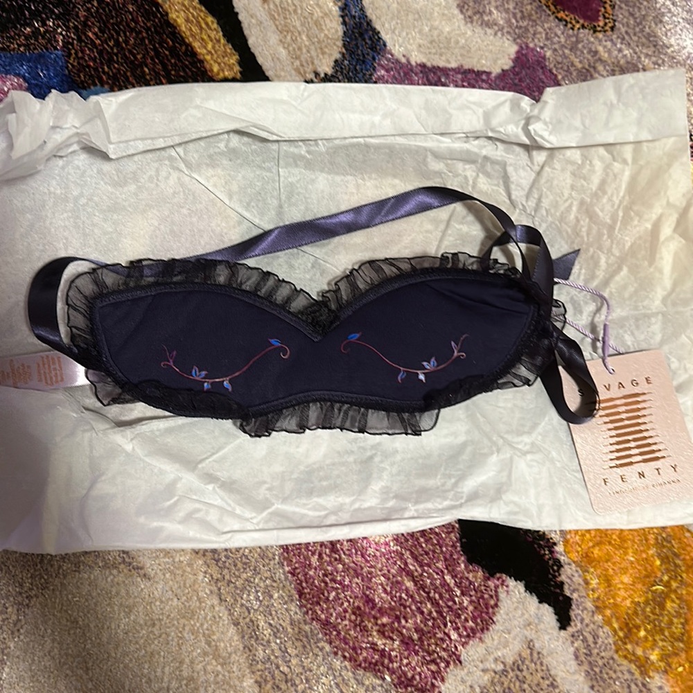 Savage X Fenty Cat Eye Sleep Mask Navy Blue One Size